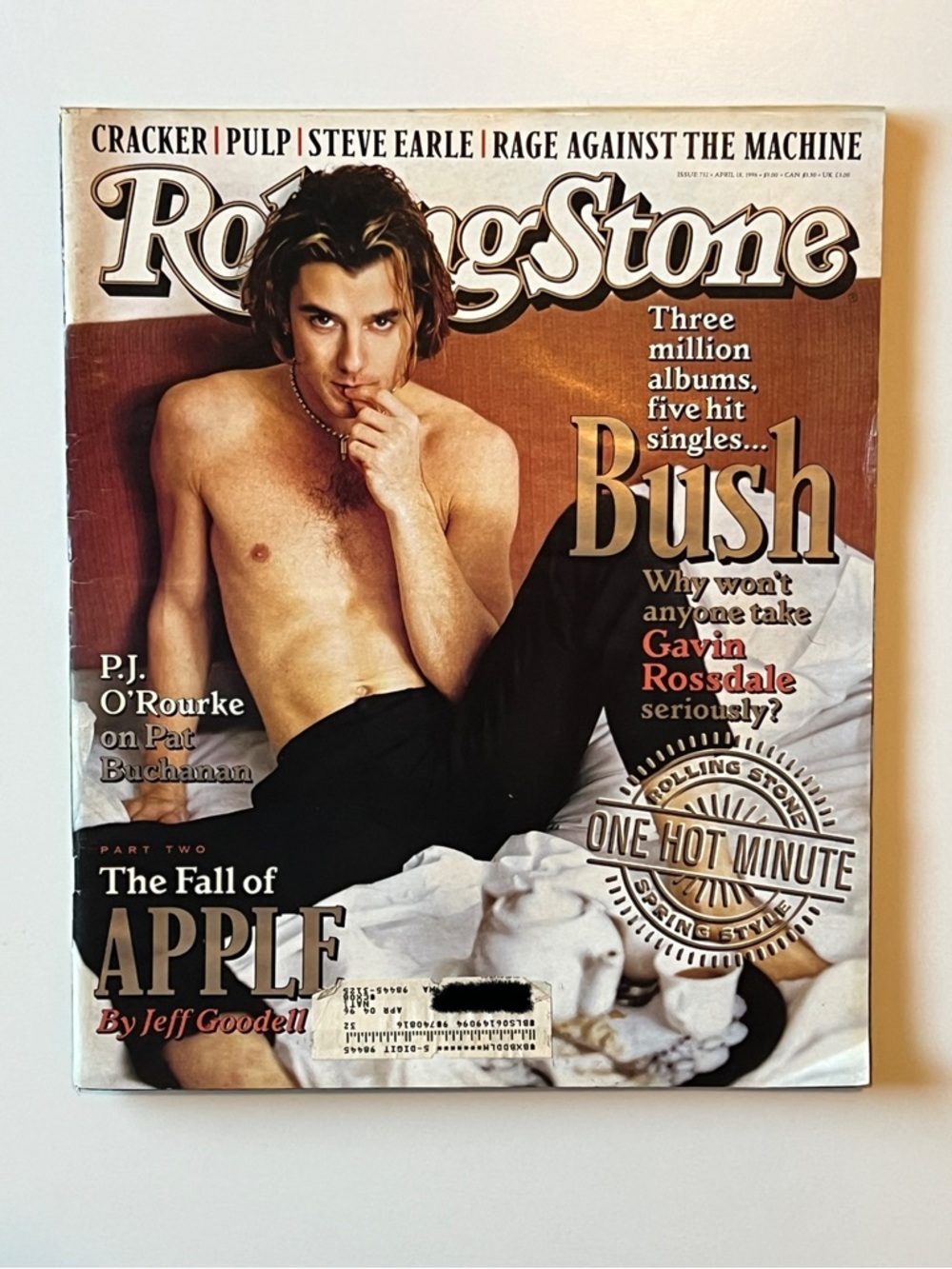 Rolling Stone Magazine April 18 1996 Bush Gavin Rossdale Issue 732 Vintage 90s